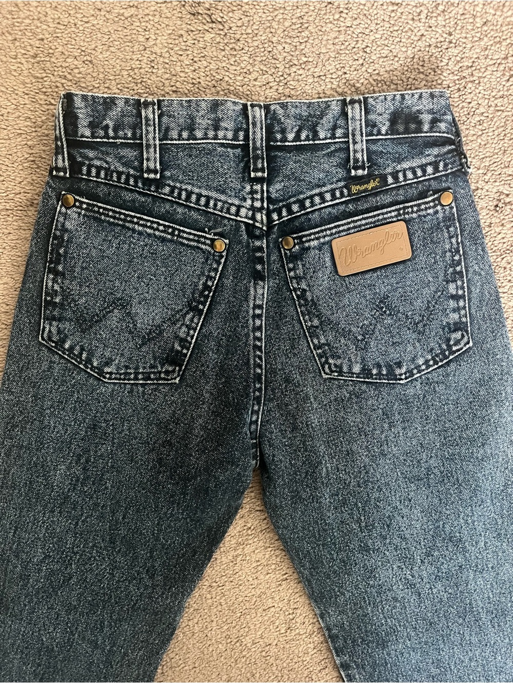 Wrangler Acid Wash Blue Relaxed Jeans